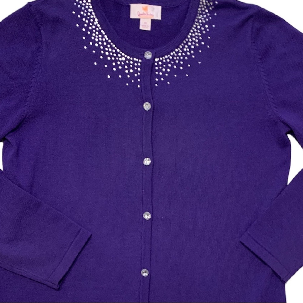 Quacker Factory Sparkle Button Front Cardigan - Picture 4 of 9